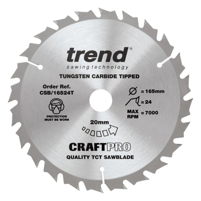 TREND TREND CSB/165/3PK/B 165mm Craft Saw Blade 3pk