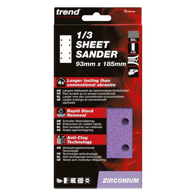 TREND TREND AB/THD/80Z Sand Sheet 93x185mm 80G 10pk