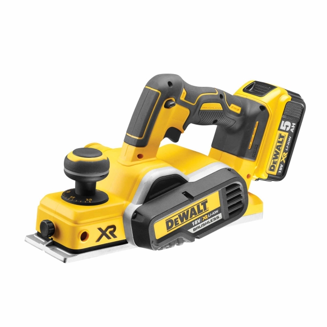 DEWALT DEWALT DCP580P2 18v XR Brushless Planer with 2x 5Ah Li-ion Batteries