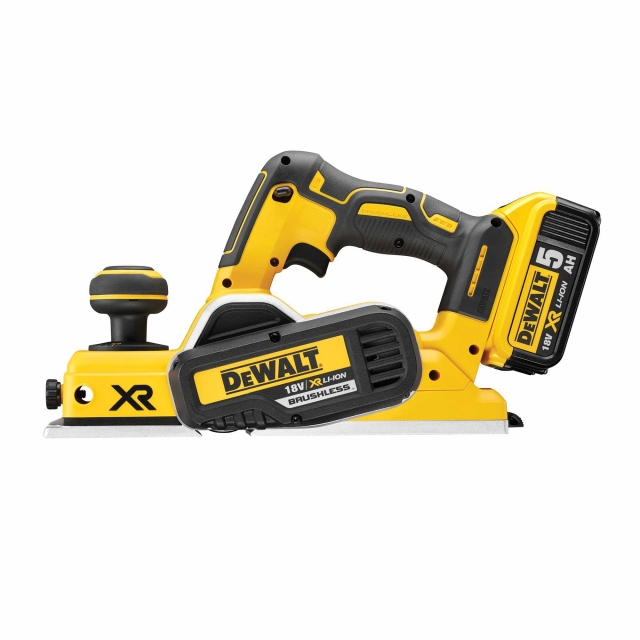 DEWALT DEWALT DCP580P2 18v XR Brushless Planer with 2x 5Ah Li-ion Batteries