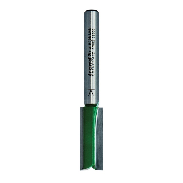 TREND TREND C014X1/4TC Two Flute Cutter 9.5mm x 24.5mm