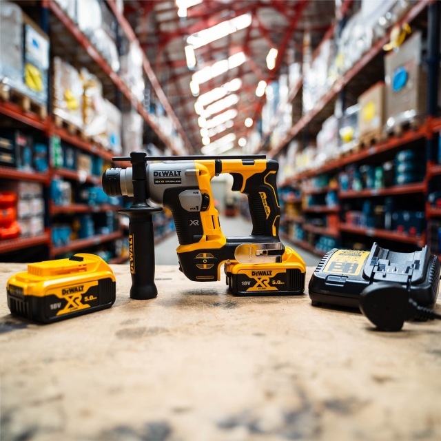 DEWALT DEWALT DCH172P2 18v Brushless Compact SDS Plus Hammer Drill with 2x5ah Batteries