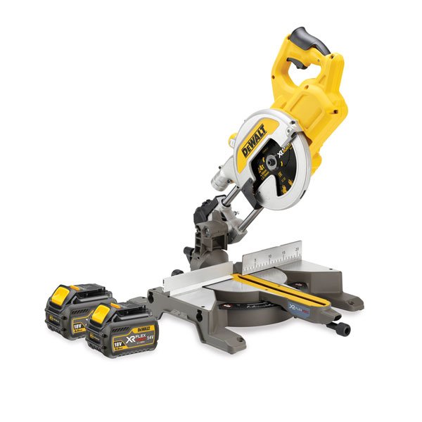 DEWALT DEWALT DCS777T2 54v Flexvolt 216mm Mitre Saw with 2x6ah Batteries