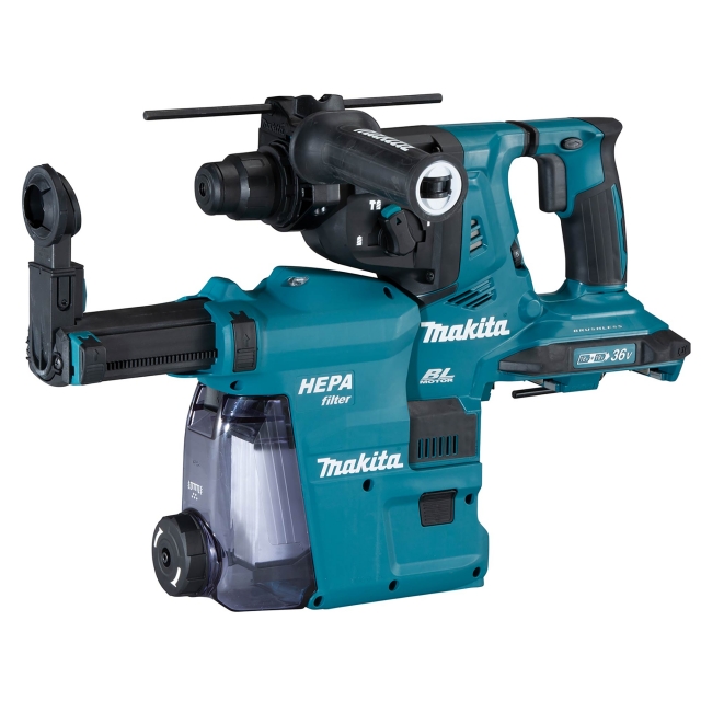 MAKITA MAKITA DHR280ZWJ Twin 18v Brushless SDS Plus Hammer Drill + DX08 - BODY ONLY