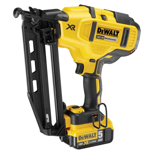 DEWALT DEWALT DCN660P2 18v Brushless 2nd Fix Nailer with 2x5ah Li-ion batteries