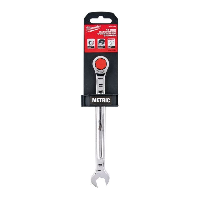 MILWAUKEE MILWAUKEE 4932471504 Maxbite Ratcheting Combination Spanner 11mm