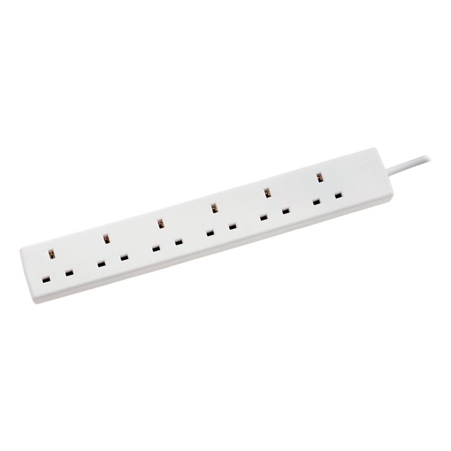 DETA DETA B6W2MP 6 Socket 2m Unswitched Extension Lead