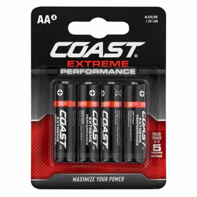 COAST COAST Extreme Performance AA Batteries 4 pack