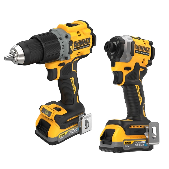 DEWALT DEWALT DCK2050E2T 18v DCD805/DCF850 Twin Pack with 2 x Powerstack Batteries