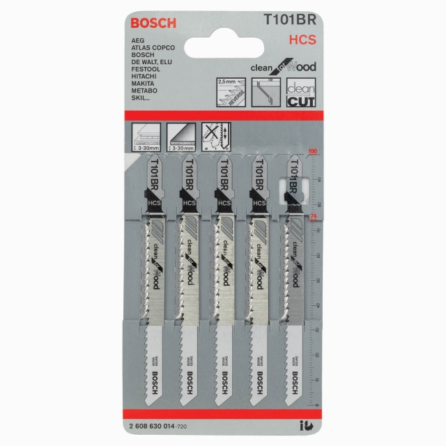 BOSCH BOSCH 2608630014 Jigsaw blade T 101 BR Clean for Wood 5 pack