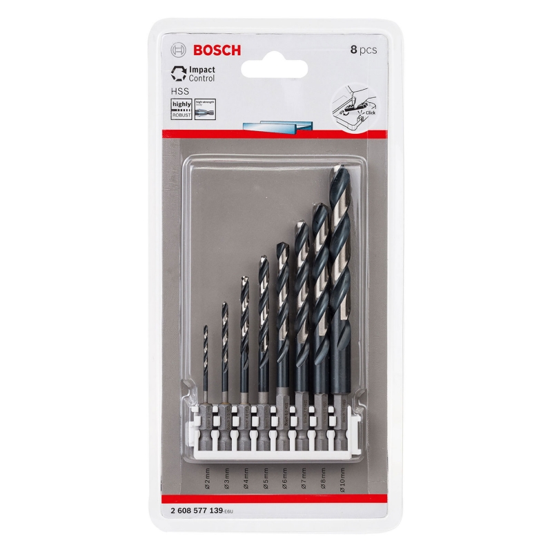 BOSCH BOSCH 2608577139 8 piece HSS Impact Set Pick & Click