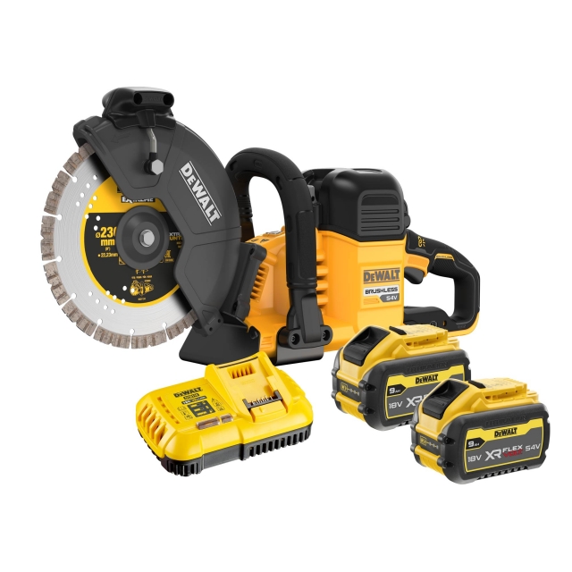 DEWALT DEWALT DCS691X2 54v Flexvolt 230mm Brushless Cut-Off Saw with 2 x 9ah Batteries