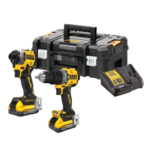 DEWALT DEWALT DCK2050H2T 18v Brushless DCD805/DCF850 Twin Pack with  2x5ah Powerstack Batteries
