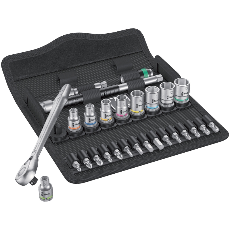 WERA WERA 8100SA8 28 piece Zyklop Metal Socket Set 1/4
