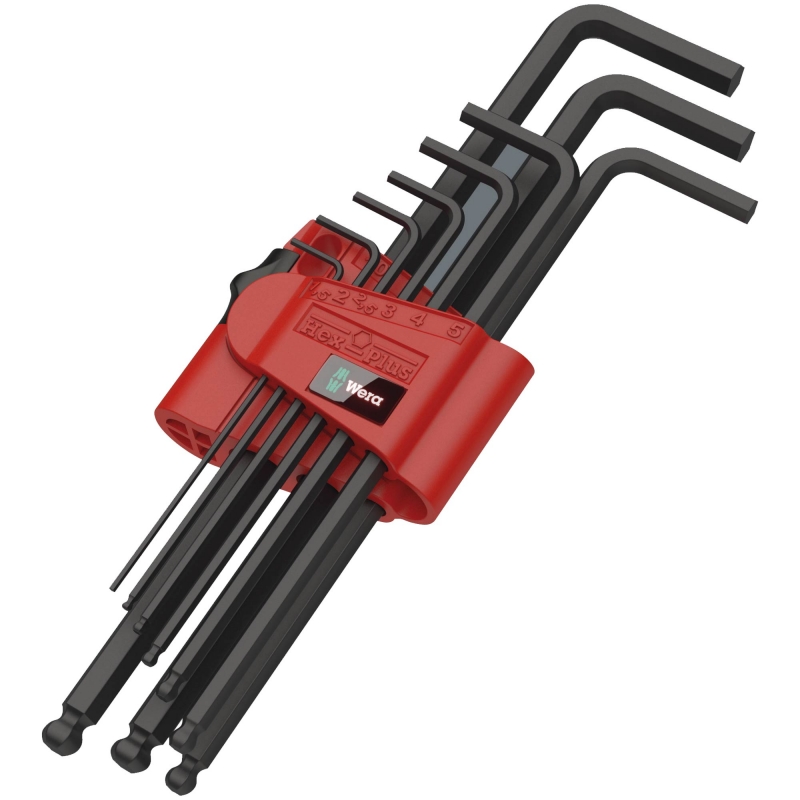 WERA WERA 950 packL/9BM SB 9 piece Ball End Hex Key Set 1.5-10