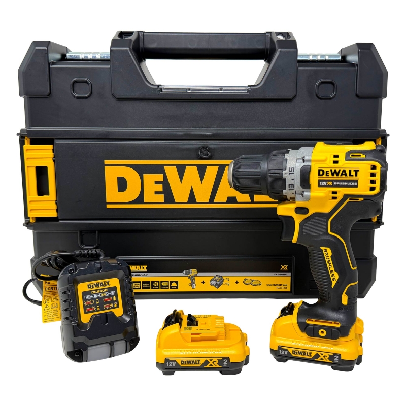 DEWALT DEWALT DCD701D2 12v Brushless Drill Driver with 2x2ah Batteries