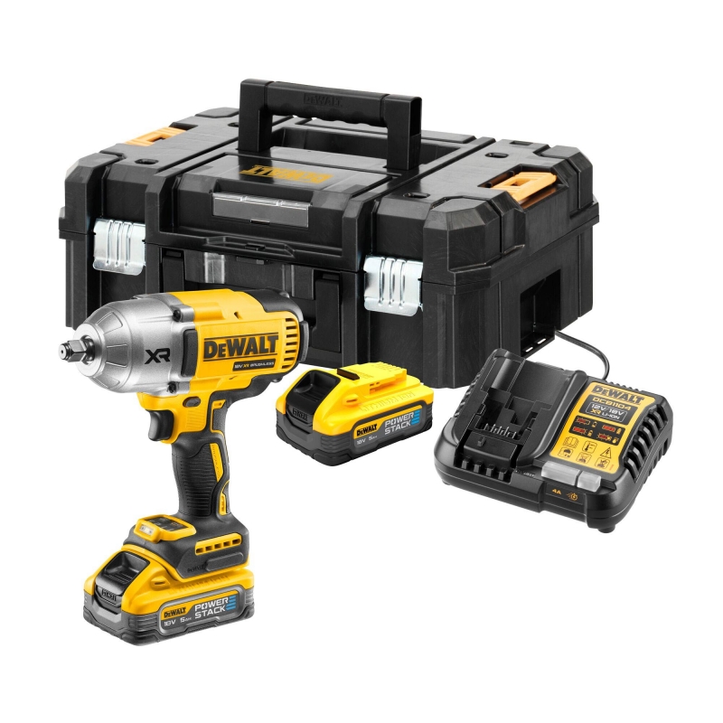 DEWALT DEWALT DCF900H2T 18v Brushless Impact Wrench with 2x5ah Powerstack Batteries
