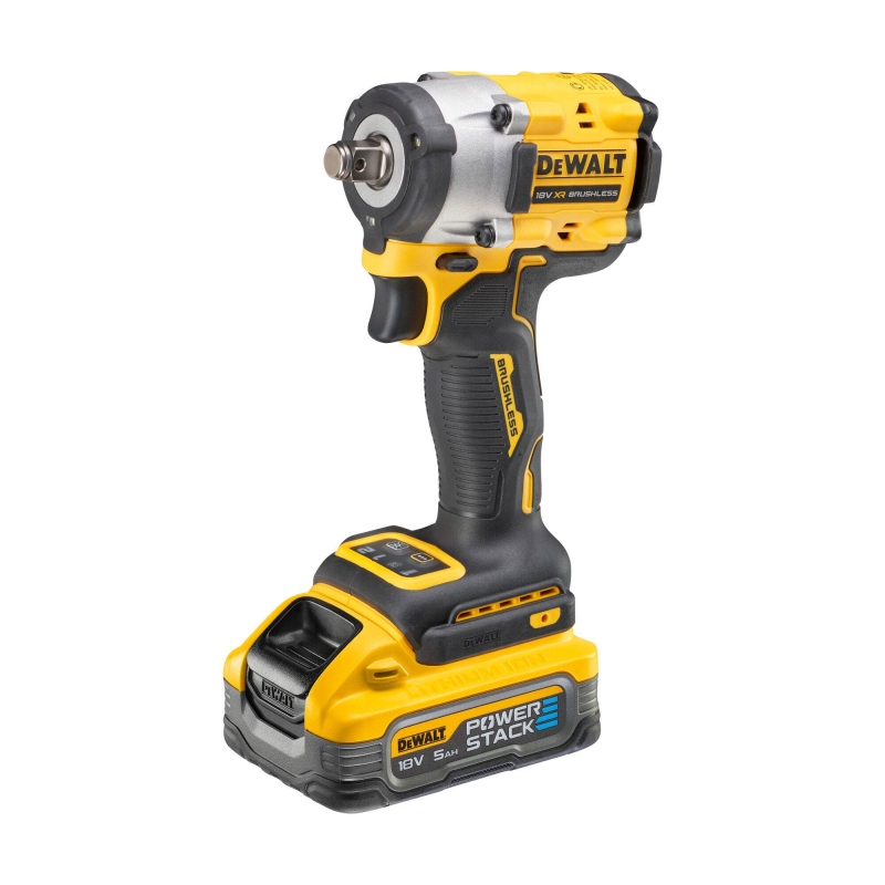 DEWALT DEWALT DCF921H2T 18v Brushless Compact Impact Wrench with 2x5ah Powerstack Batteries