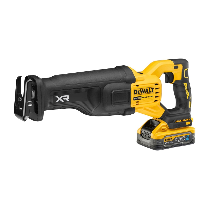 DEWALT DEWALT DCS386H2T 18v Brushless Recip Saw with 2x5ah Powerstack Batteries