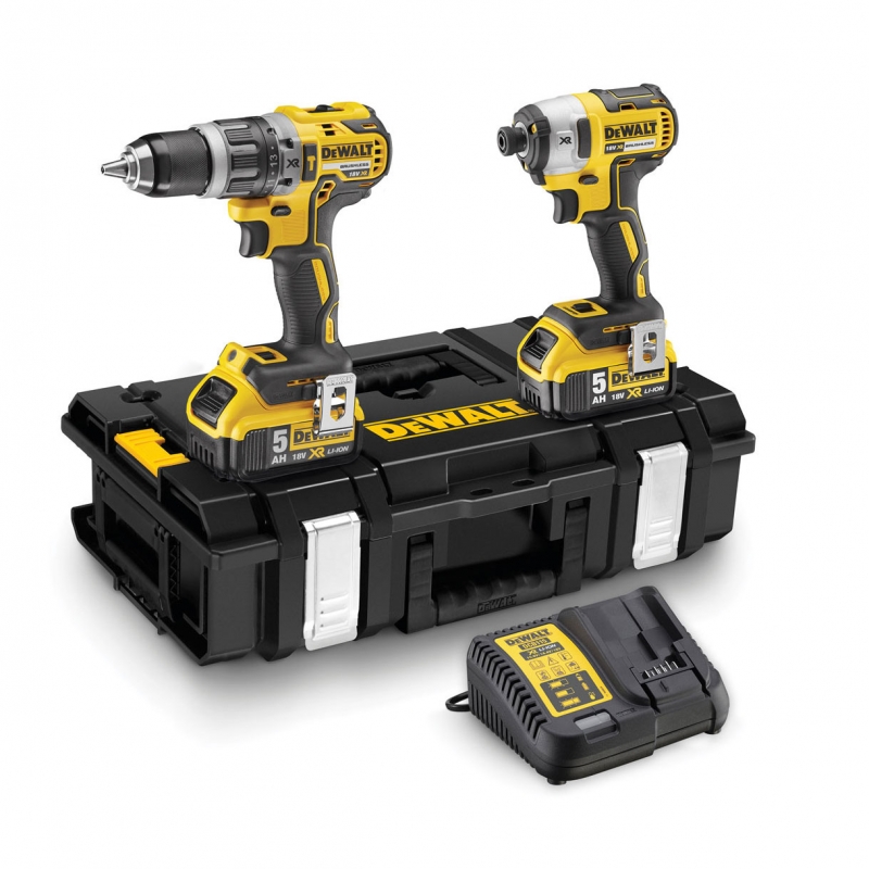 DEWALT DEWALT DCK266P2 18v Brushless IA Combi Drill + Impact Driver Kit with 2x5ah Batteries