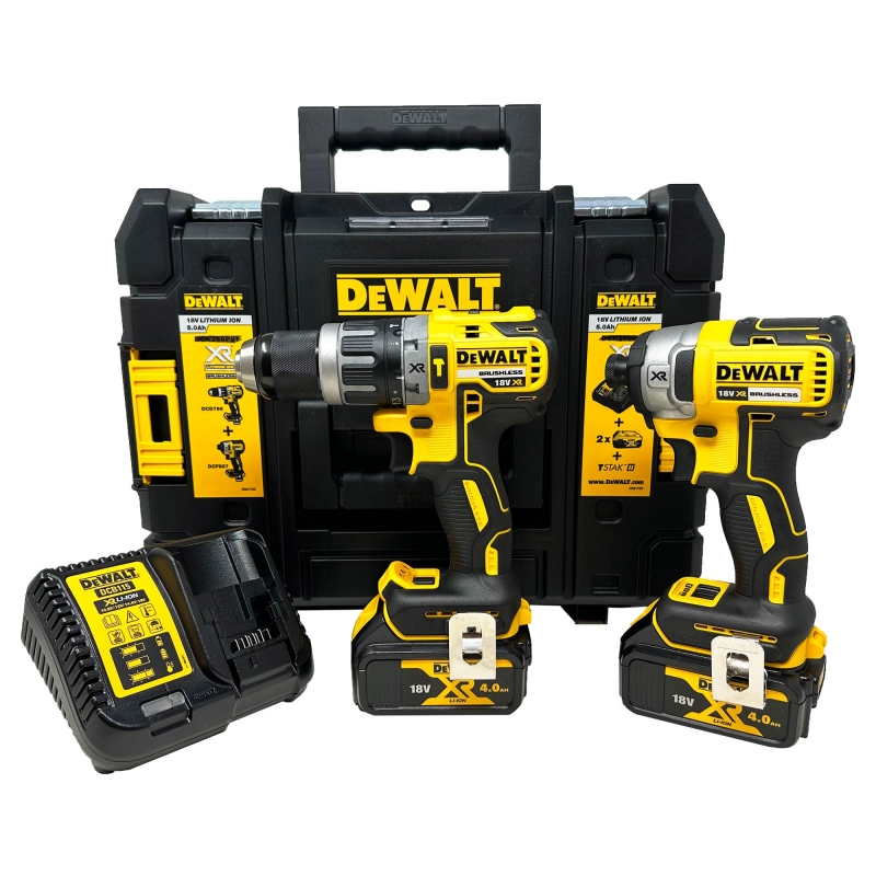 DEWALT DEWALT DCK266M2T 18v Brushless DCD796/DCF887 Twin Pack with 2x4ah Batteries