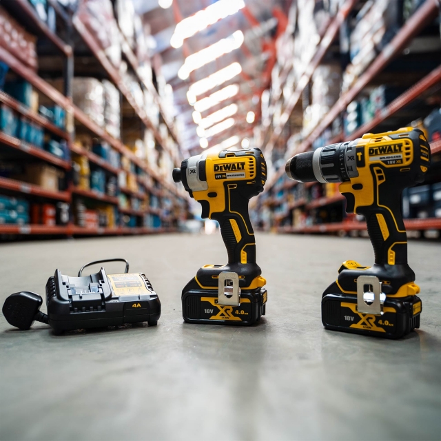 DEWALT DEWALT DCK266M2T 18v Brushless DCD796/DCF887 Twin Pack with 2x4ah Batteries