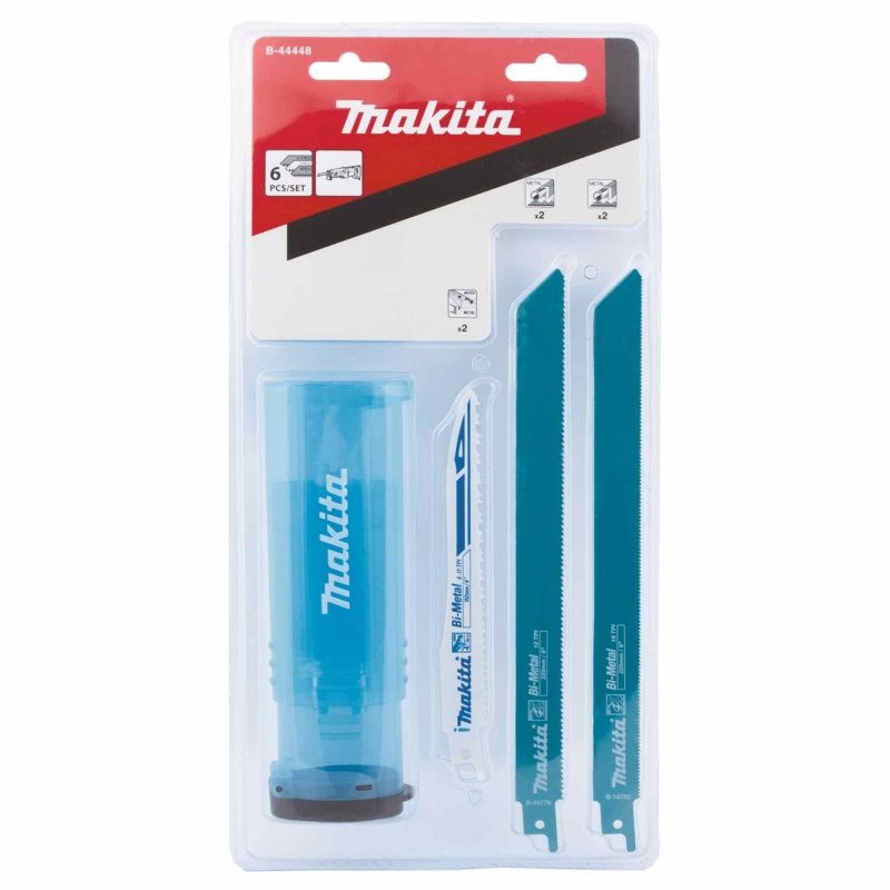 MAKITA MAKITA B-44448 6 piece Recip Blade Set complete with Storage Case