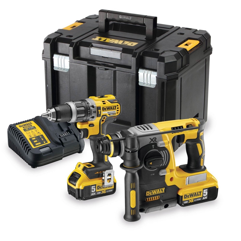 DEWALT DEWALT DCK207P2T 18v Brushless DCH273/DCD796 Kit with 2x 5ah Batteries