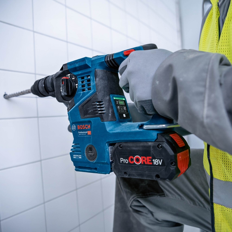 BOSCH BOSCH GBH18V-28CF 18v Brushless SDS+ Hammer with 2x5.5ah Batteries