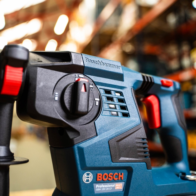 BOSCH BOSCH GBH18V-28CF 18v Brushless SDS+ Hammer with 2x5.5ah Batteries