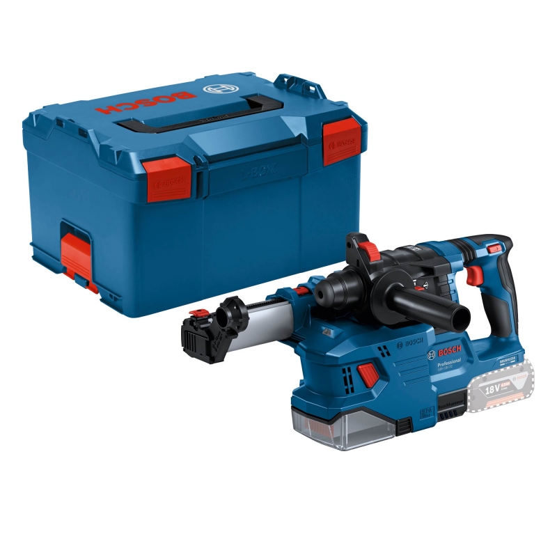 BOSCH BOSCH GBH18V-22 18v Brushless SDS Hammer BODY ONLY and GDE18V-12 Dust Extractor
