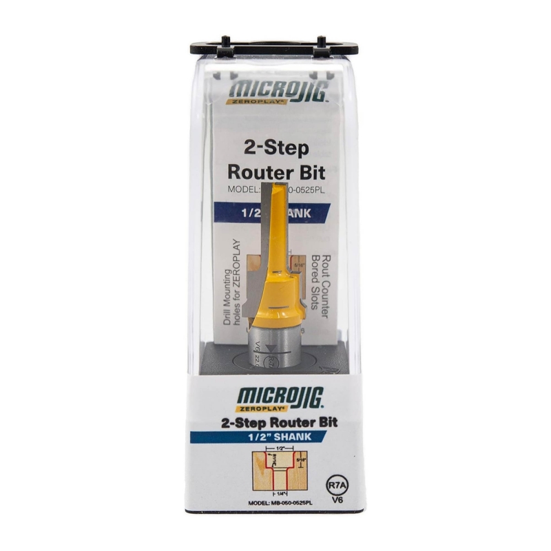 MICROJIG MICROJIG MB-050-0525PL ZEROPLAY 2-Step Plunge Bit 1/2
