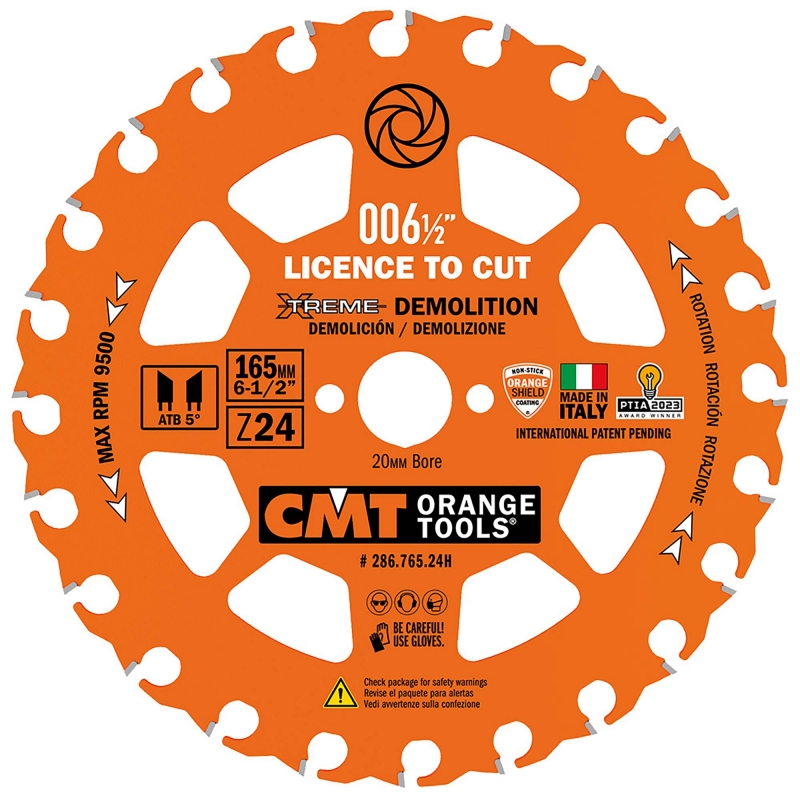 CMT CMT 286.765.24H 165x20mm 24T Saw Blade