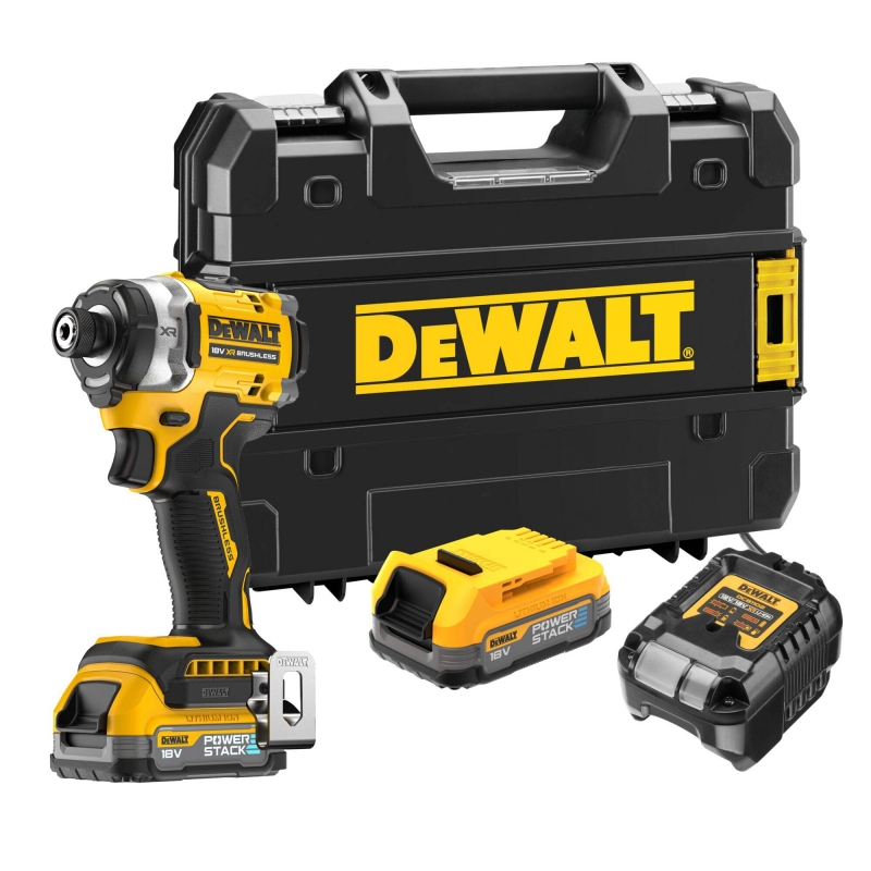 DEWALT DEWALT DCF860E2T 18v Brushless Impact Driver with 2x1.7ah Powerstak Batteries