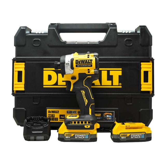 DEWALT DEWALT DCF860E2T 18v Brushless Impact Driver with 2x1.7ah Powerstak Batteries