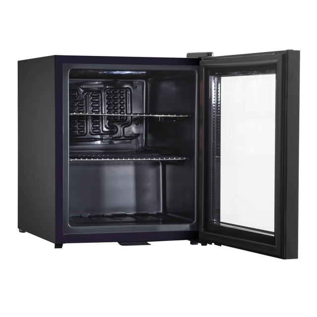 BARIDI Baridi 50L Tabletop Beer & Drinks Mini Fridge with Light 3-10°C - Black & Glass