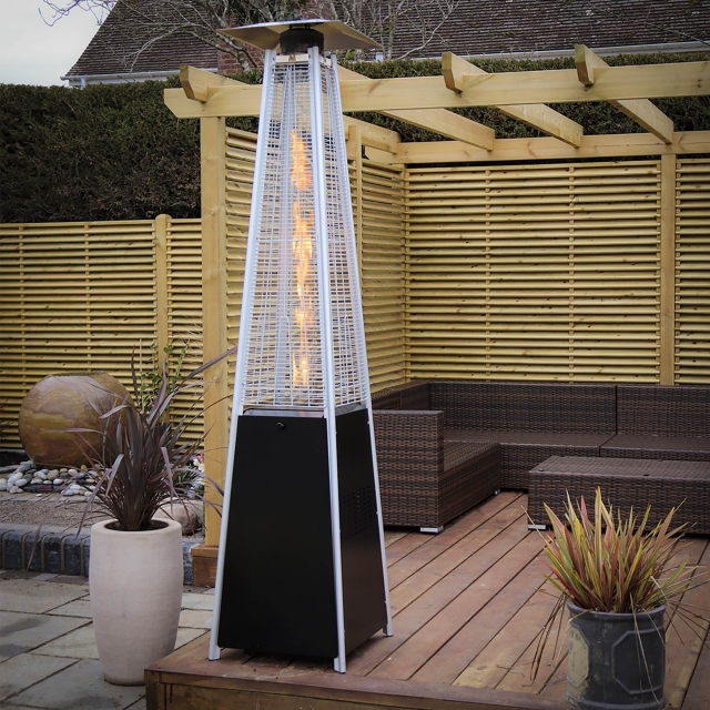 DELLONDA Dellonda Pyramid Gas Outdoor Garden Patio Heater 13kW Commercial & Home Use