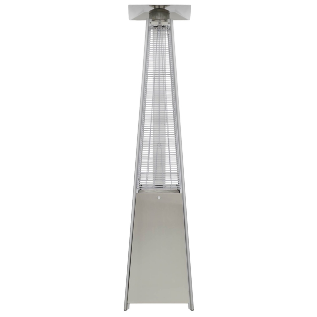 DELLONDA Dellonda 13kW Pyramid Gas Patio Heater 13kW Commercial/Garden Use - Stainless Steel