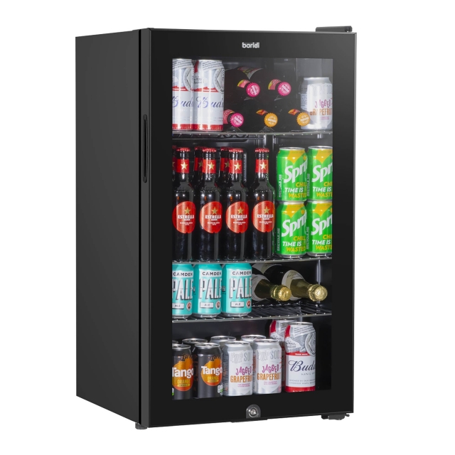 BARIDI Baridi Under Counter Wine/Drink/Beverage Cooler/Fridge, Built-In Thermostat, Light, Security Lock