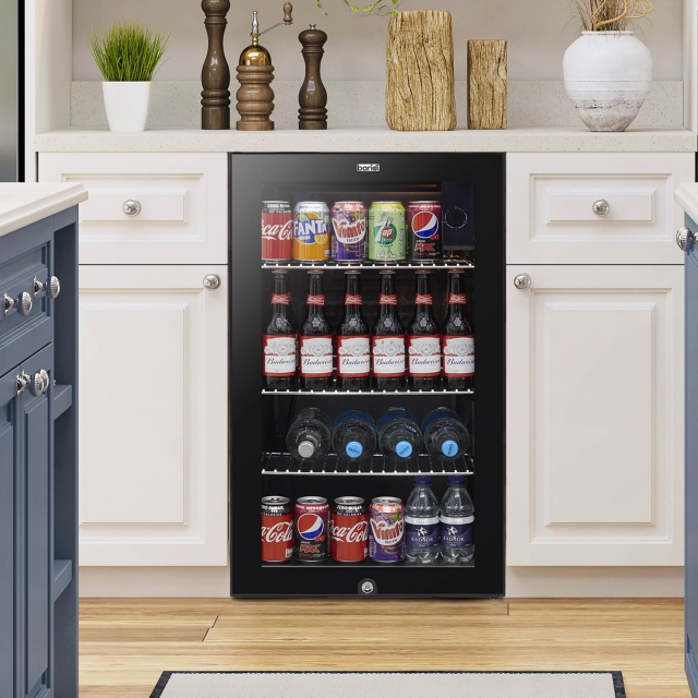 BARIDI Baridi Under Counter Wine/Drink/Beverage Cooler/Fridge, Built-In Thermostat, Light, Security Lock