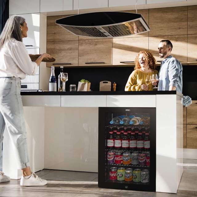 BARIDI Baridi Under Counter Wine/Drink/Beverage Cooler/Fridge, Built-In Thermostat, Light, Security Lock