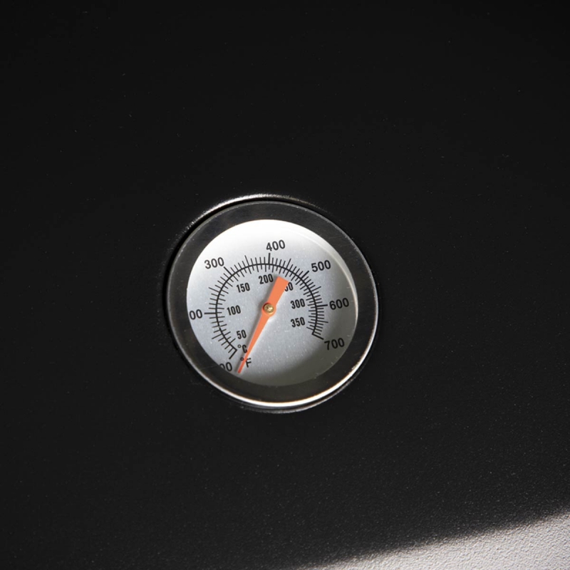 DELLONDA Dellonda 3 Burner Gas BBQ Grill, Ignition, Thermometer, Black/Stainless Steel