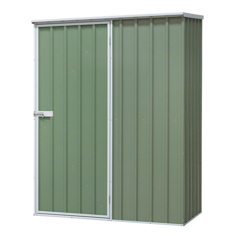 DELLONDA Dellonda Galvanized Steel Garden/Outdoor/Storage Shed, 1.5 x 0.8 x 1.9m, Pent Style Roof - Green