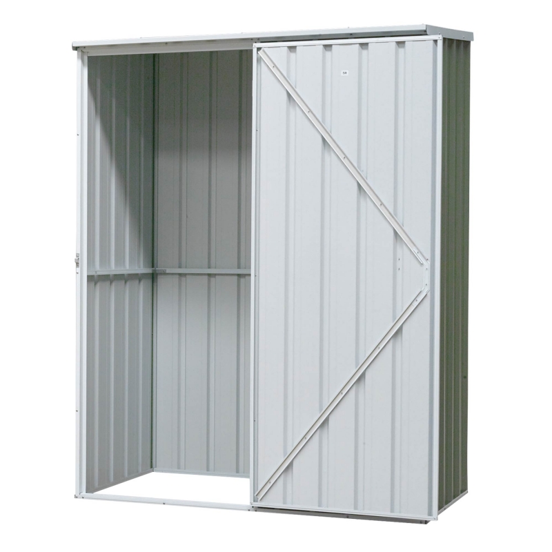 DELLONDA Dellonda Galvanized Steel Garden/Outdoor/Storage Shed, 1.5 x 0.8 x 1.9m, Pent Style Roof - Green