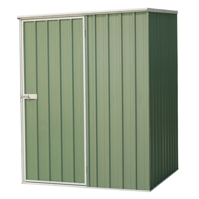 DELLONDA Dellonda Galvanised Steel Metal Garden/Outdoor/Storage Shed, 5FT x 5FT, Pent Style Roof - Green