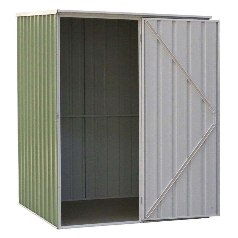 DELLONDA Dellonda Galvanised Steel Metal Garden/Outdoor/Storage Shed, 5FT x 5FT, Pent Style Roof - Green