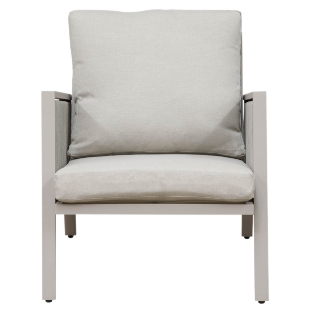 DELLONDA Dellonda Fusion Aluminium 4-Piece Outdoor Sofa, Arm Chairs & Coffee Table Set