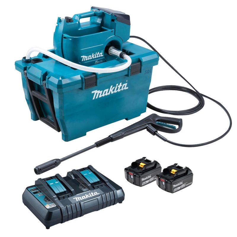 MAKITA MAKITA DHW080PG2 Twin 18v Brushless Pressure Washer with 2x6ah Batteries