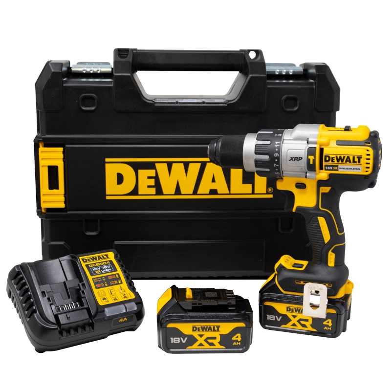 DEWALT DEWALT DCD996M2 18v XR Brushless Combi Drill with 2x4ah Batteries