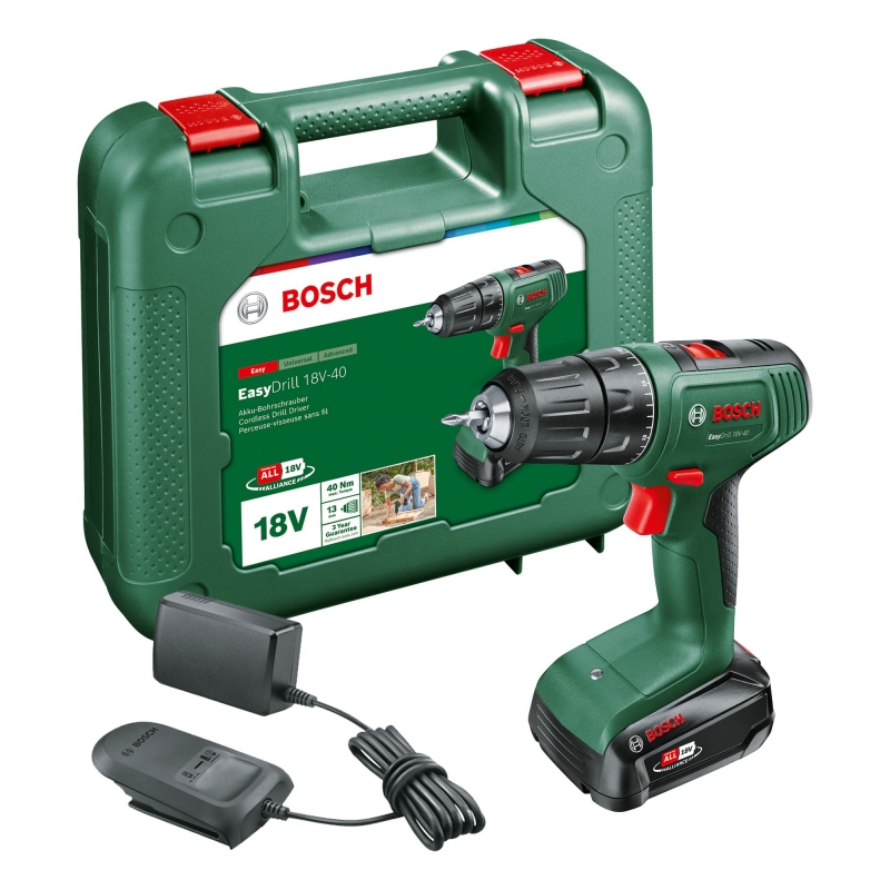 BOSCH BOSCH Easy Drill 18V-40 18v Drill Driver with 1x1.5ah Battery